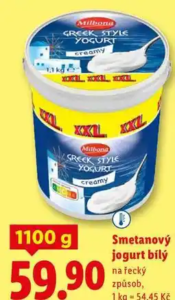 Lidl Smetanový jogurt bílý, 1100 g nabídka