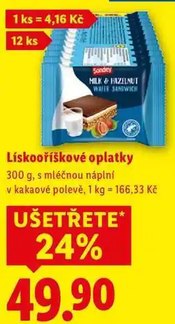 Lidl Lískooříškové oplatky, 300 g nabídka