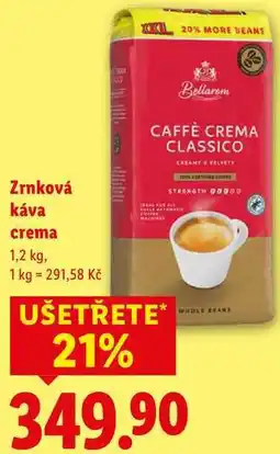 Lidl Zrnková káva crema, 1,2 kg nabídka