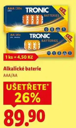 Lidl Alkalické baterie, 20 ks nabídka