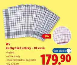 Lidl W5 Kuchyňské utěrky - 10 kusů nabídka
