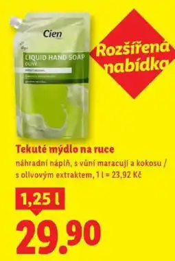 Lidl Tekuté mýdlo na ruce, 1,25 l nabídka