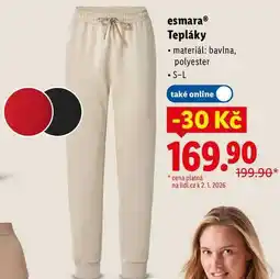 Lidl esmara Tepláky nabídka
