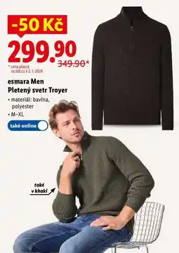 Lidl esmara Men Pletený svetr Troyer nabídka