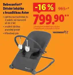 Lidl Bebeconfort Dětské lehátko s hrazdičkou Aster nabídka