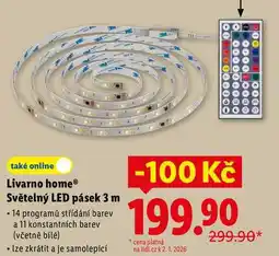 Lidl Livarno home Světelný LED pásek 3 m nabídka