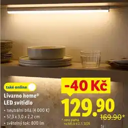 Lidl Livarno home LED svítidlo nabídka