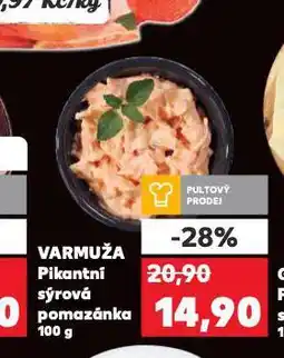 Kaufland Varmuža pikantní sýrová pomazánka nabídka