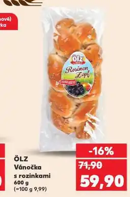 Kaufland Ölz vánočka s rozinkami nabídka