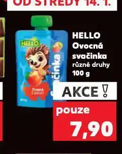 Kaufland Hello ovocná svačinka nabídka