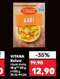 Kaufland Vitana koření nabídka