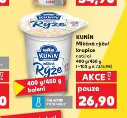 Kaufland Kunín mléčná rýže nabídka