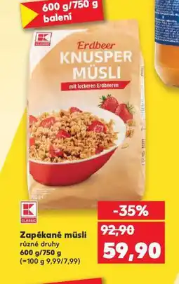 Kaufland Zapékané müsli nabídka