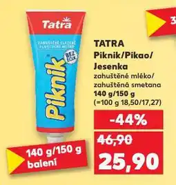 Kaufland Tatra jesenka nabídka