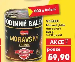 Kaufland Veseko hotové jídlo nabídka