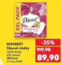 Kaufland Discreet slipové vložky nabídka