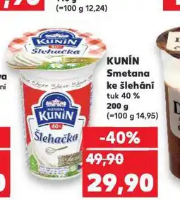 Kaufland Kunín smetana ke šlehání nabídka