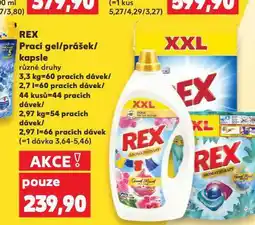 Kaufland Rex prací gel nabídka