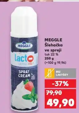 Kaufland Meggle šlehačka ve spreji nabídka