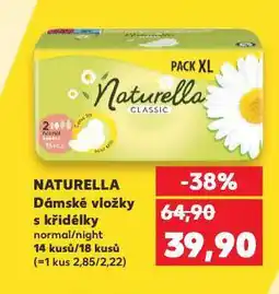 Kaufland Naturella dámské vložky nabídka