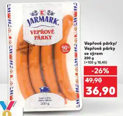 Kaufland Vepřové párky se sýrem nabídka