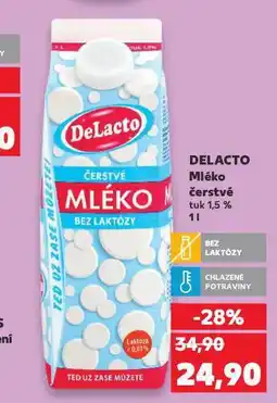 Kaufland Delacto mléko čerstvé nabídka