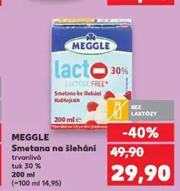 Kaufland Meggle smetana ke šlehání nabídka