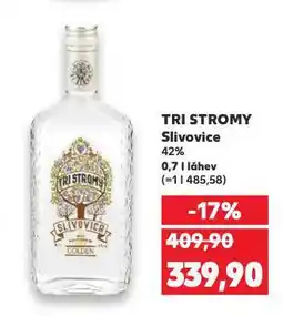 Kaufland Tri stromy slivovice nabídka