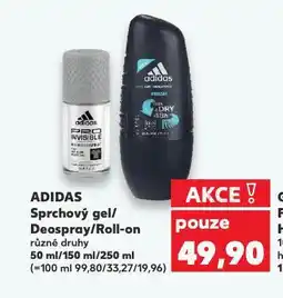 Kaufland Adidas sprchový gel nabídka