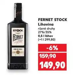 Kaufland Fernet stock nabídka