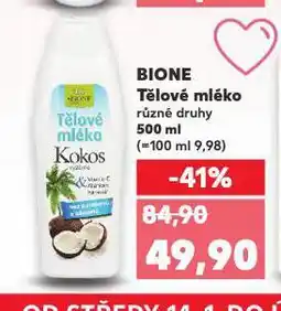 Kaufland Bione tělové mléko nabídka