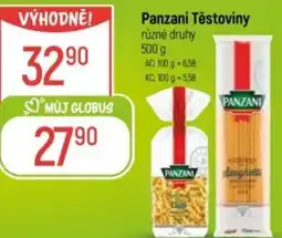 Globus Panzani Těstoviny nabídka