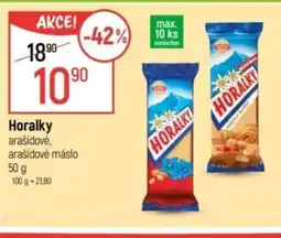 Globus Horalky arašídovė, arašídové máslo nabídka