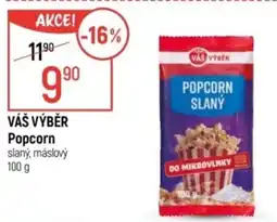 Globus VÁŠ VÝBĚR Popcorn slaný, máslový nabídka