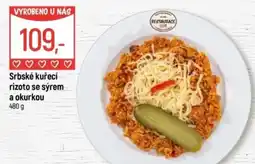 Globus Srbské kuřecí rizoto se sýrem a okurkou nabídka