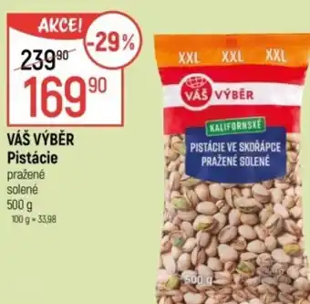 Globus VÁŠ VÝBĚR Pistácie pražené solené nabídka