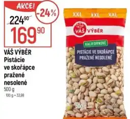 Globus VÁŠ VÝBĚR Pistácie ve skořápce pražené nesolené nabídka
