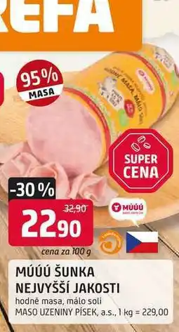 Trefa MÚÚÚ ŠUNKA NEJVYŠŠÍ JAKOSTI 100 g nabídka
