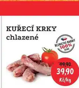 RABBIT řeznictví KUŘECÍ KRKY chlazené 1kg nabídka