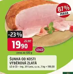 Trefa ŠUNKA OD KOSTI VÝBĚROVÁ 100g nabídka