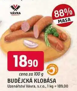 Trefa BUDĚJCKÁ KLOBÁSA 100g nabídka