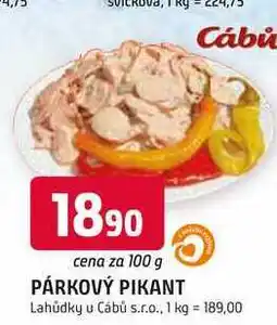 Trefa PÁRKOVÝ PIKANT 100g nabídka