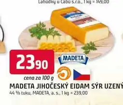 Trefa MADETA JIHOČESKÝ EIDAM SÝR UZENÝ 44% tuku, 100g nabídka