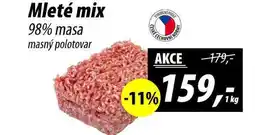 ZEMAN Mleté mix 98% masa masný polotovar, 1 kg nabídka