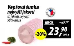 ZEMAN Vepřová šunka nejvyšší jakosti tř. jakosti nejvyšší 90% masa, 100 g nabídka