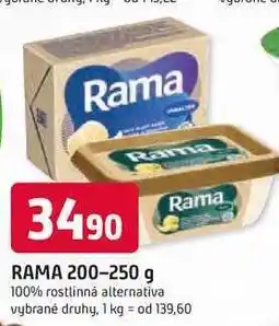 Trefa RAMA 200-250 g 100% rostlinná alternativa nabídka