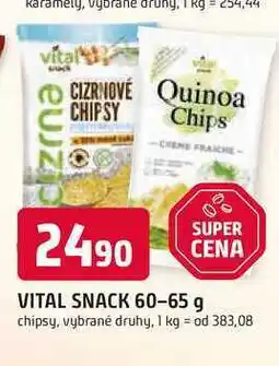 Trefa VITAL SNACK 60-65 g chipsy, vybrané druhy nabídka