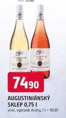 Trefa AUGUSTINIÁNSKÝ SKLEP 0,75 L nabídka