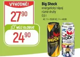 Globus Big Shock energetický nápoj nabídka