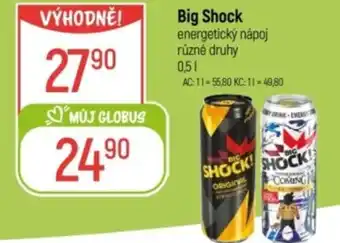 Globus Big Shock energetický nápoj nabídka